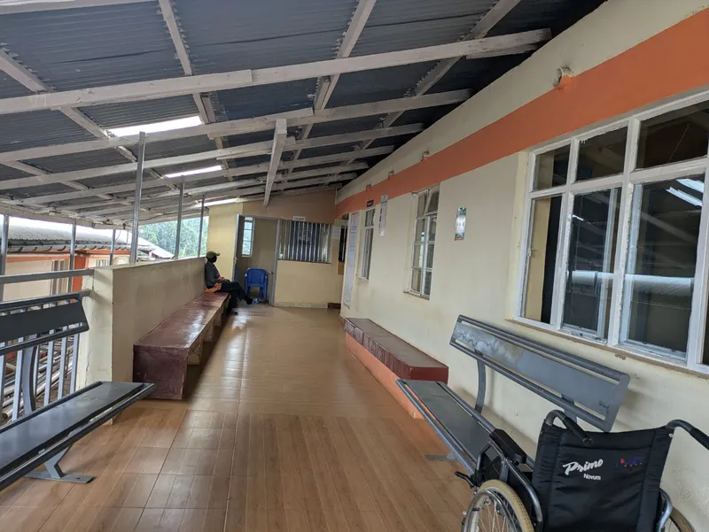 The covered patient corridor at Gesusu Hospital